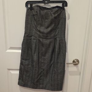 Express Charcoal Strapless Dress